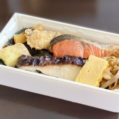 シャケと銀ダラの海苔弁当